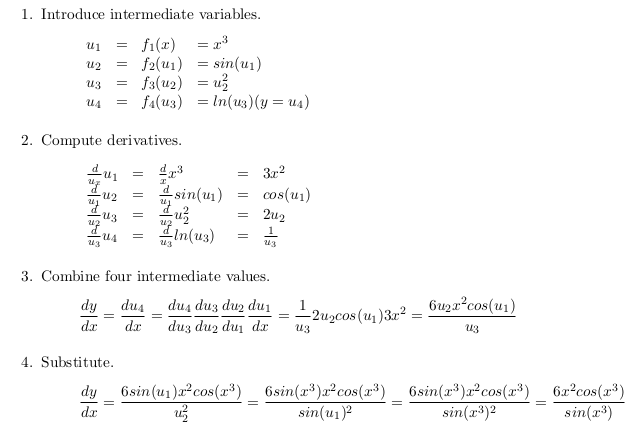 single variable example